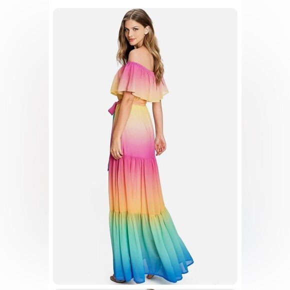 Jealous Tomato off shoulder maxi dress size M - Picture 2 of 7